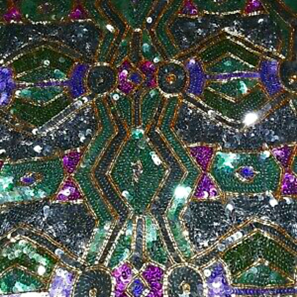 VTG 80's Heavy Solid Beading Lined Top L-XL